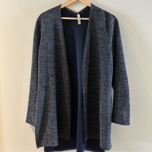 Gilli Elbow Patch Open Front Cardigan Sz L